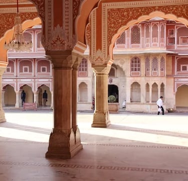 Courtyard of City Palace in Jaipur