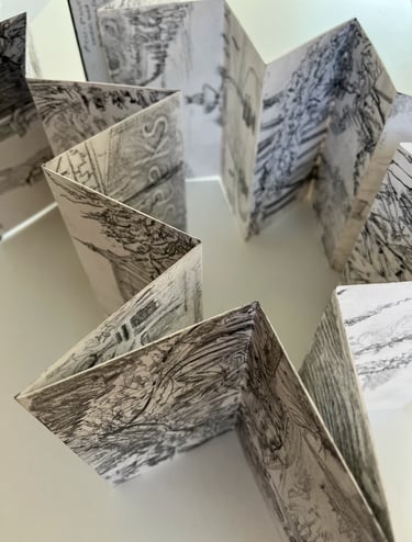 Concertina sketchbook