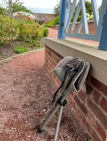 Karen's 'HQ' left in the Walled Garden at Dumfries House
