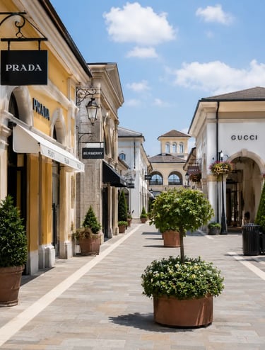 Filipino driver shopping day trip to Serravalle Designer Outlet from Milan
