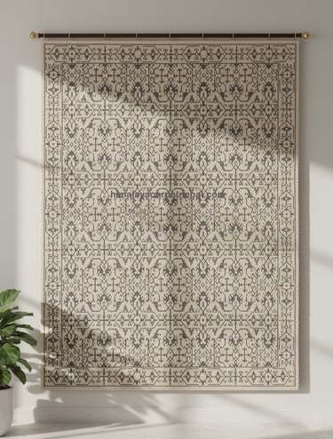 Custom bespoke handmade rugs crafted in Nepal –traditional wall-hanging- Himalaya Carpet Industries