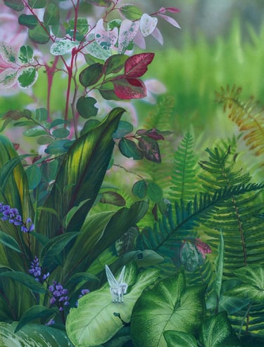 tiny horse in the garden