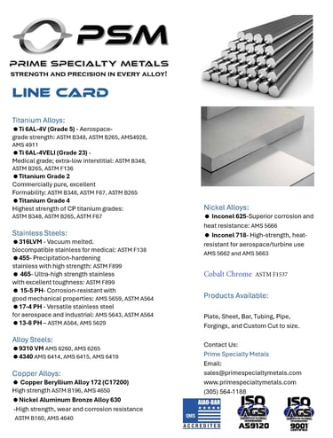 Titanium, Inconel, Stainless Steel, alloy steel top distributor
