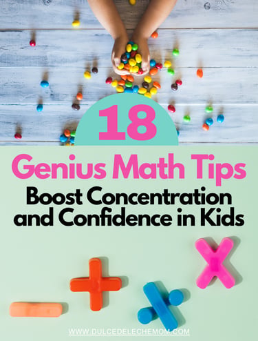 Genius Math Tips  Cover colorfull beads and little hands