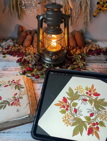 Blooming Lantern- workplace of the author and illustrator Ildiko Hankoszky