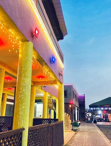 Outer view of De Place @ De beach Resort Bar & Restaurant just beside the main entrance