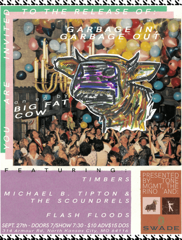 Big Fat Cow celebrates the release of sophomore EP "Garbage In, Garbage Out."