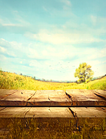 Ai generated country landscape for backdrop decorative purposes