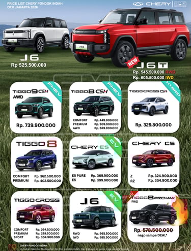 harga chery daftar harga chery harag chery 2026 harga chery naik harga update chery harga chery terbaru price list chery