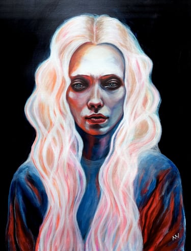 Original acrylic painting ‘Irina’ by manef
