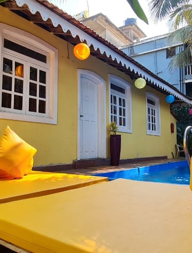 Goa Calangute Beach 2 BHK private pool sea side villa for rent