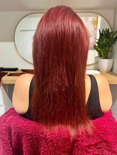 Before and after weft hair extensions St Albans