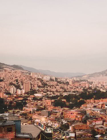 View of Comuna 13 in Medellin, Colombia