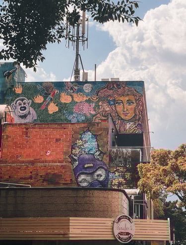 Mural art in Medellin