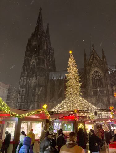 Cologne Christmas Markets in fron t of the cathedral