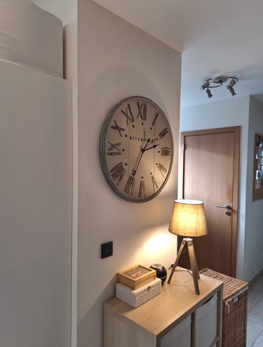 Image avant transformation de l'espace d'entrée avec une horloge