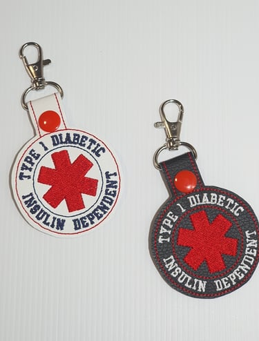 Type 1 diabetes bag tags, medial alert tags