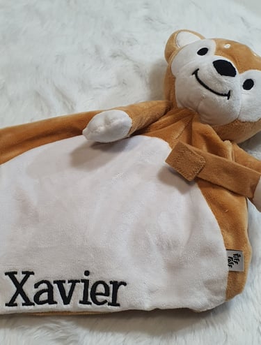 This is a Riff Raff sleep toy that has been personlised with a child name 