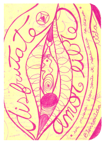 dibujo sobre amor libre. Activismo corporal