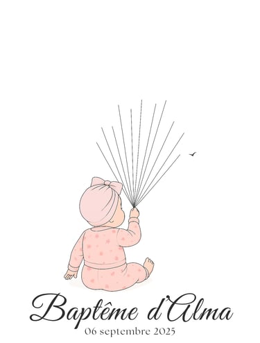 illustration personnalise bapteme