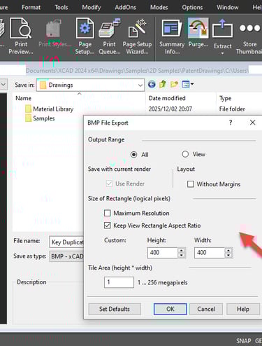 BMP File Export in xCAD