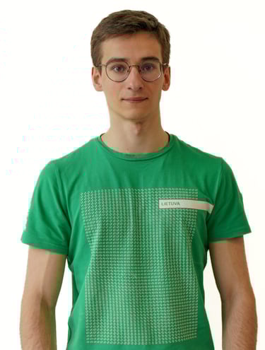 a man in a green shirt