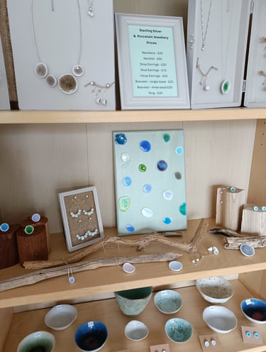Our small Gift Shop sells handmade natural toiletries, local crafts and original art.