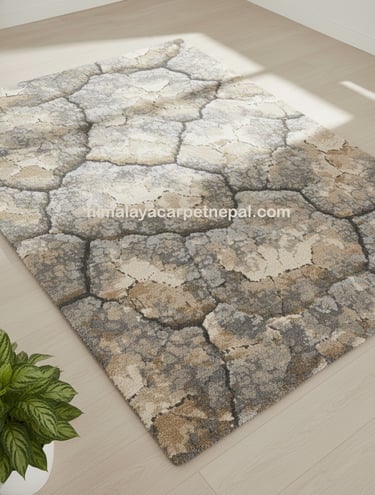 Custom bespoke handmade rugs crafted in Nepal – abstract design-Himalaya Carpet Industries