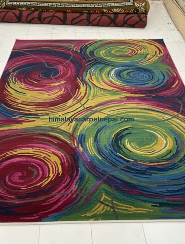 Custom bespoke handmade rugs crafted in Nepal – abstract design-Himalaya Carpet Industries