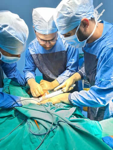 Best plastic surgeon in Udaipur Dr. Bharat Agarwal performing skin graft and flap reconstruction