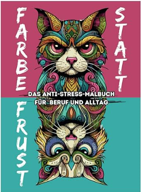 a cat with a cat sitting on top of a poster