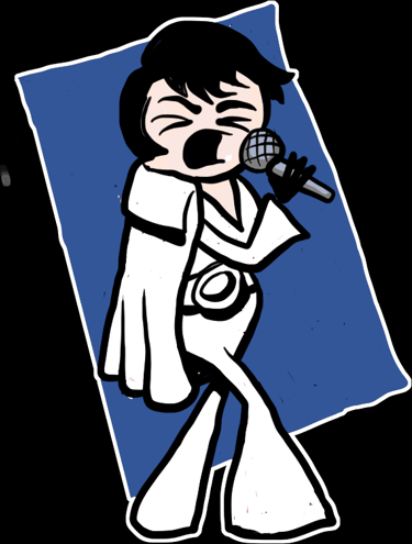 Jeff's Stick Figure Elvis, Hail to the King, baby!