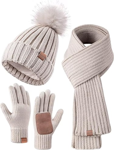Gorro y guantes para mantenerse cálido durante los eventos de invierno en los parques