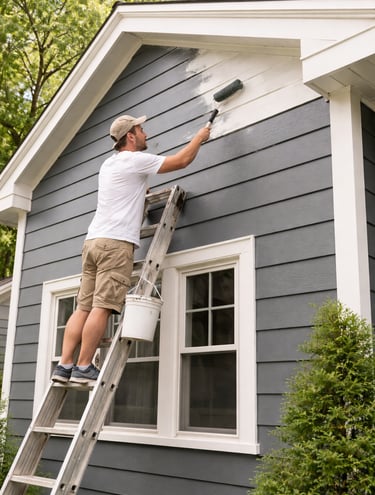 Interior/Exterior painting trim painting, spraying, brushing, rolling.