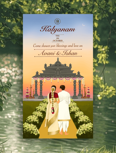 a greeting card with a picture of a woman in a bed