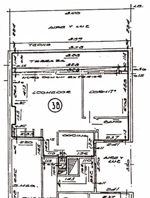 Plano municipal del departamento facilitado por el cliente antes de la remodelación integral