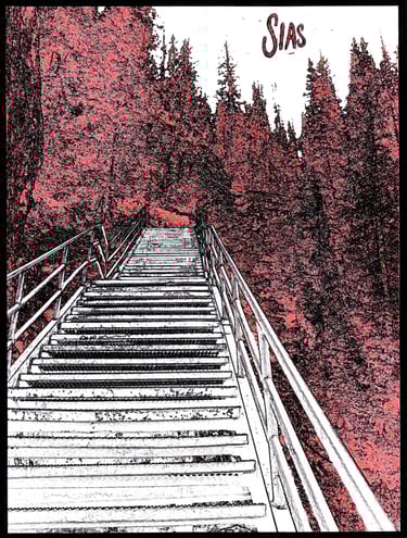 Steps in a Staircase Version 2, photo, cover art
