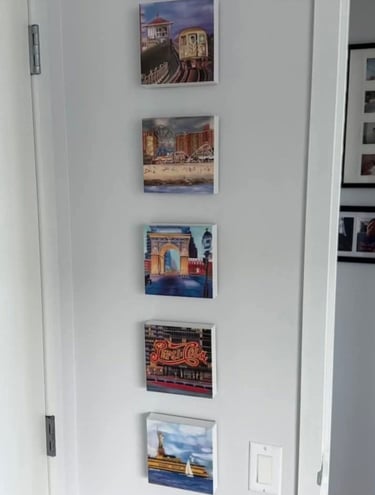 a wall of pictures of a wall of pictures of a wall of pictures