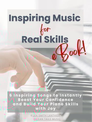 Photo of hand on piano keyboard