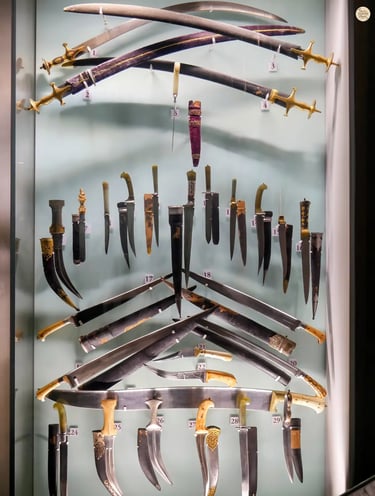 Display of Maharana Pratap’s personal weapon in the Udaipur City Palace museum.
