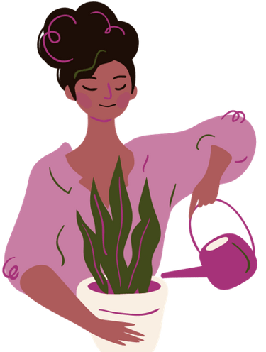 Donna che si prende cura di sè, salute mentale