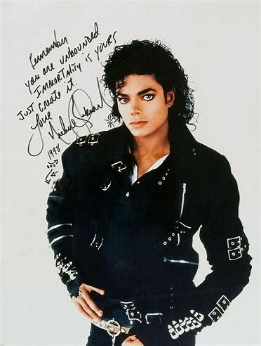 Michael Jackson signed photo