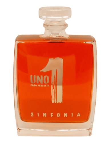 a bottle of Uno Tequila Sinfonia, classic perfect bottle, like a bottle of perfume Chanel