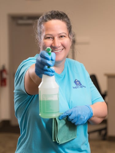 Cleaning Services in Salem. OR Happy Spaces LLC. Stacie Hughes with over 25 years in cleaning