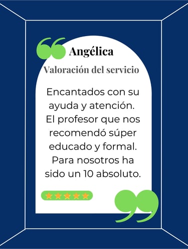 Alumna de matemáticas contenta tras sus clases particulares