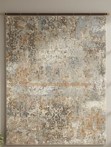 Custom bespoke handmade rugs crafted in Nepal –abstract wall-hanging- Himalaya Carpet Industries