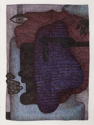 dessin abstrait bic 4 couleurs