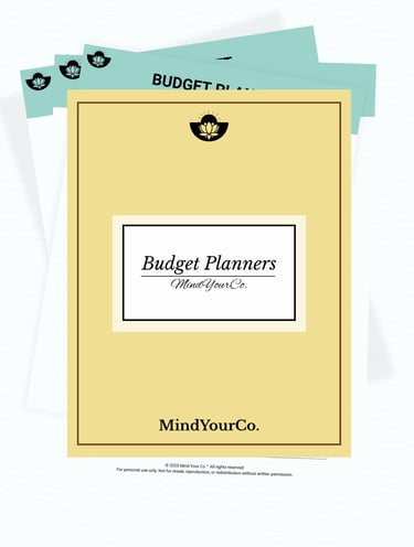 budget planners mockup cover