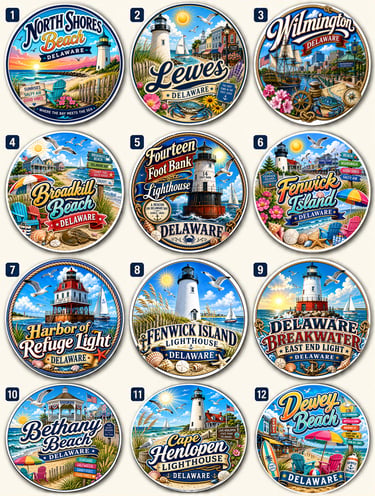 12 Delaware Magnets
