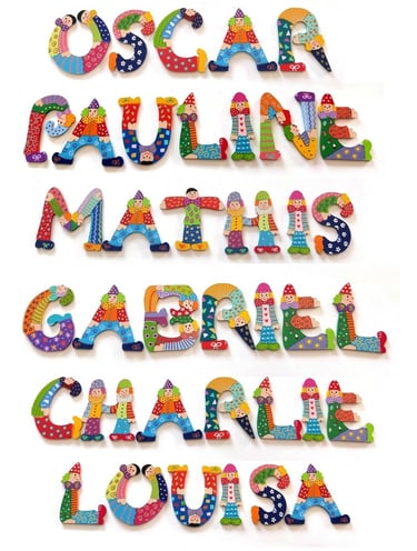 Lettres décoratives en bois porte chambre enfant